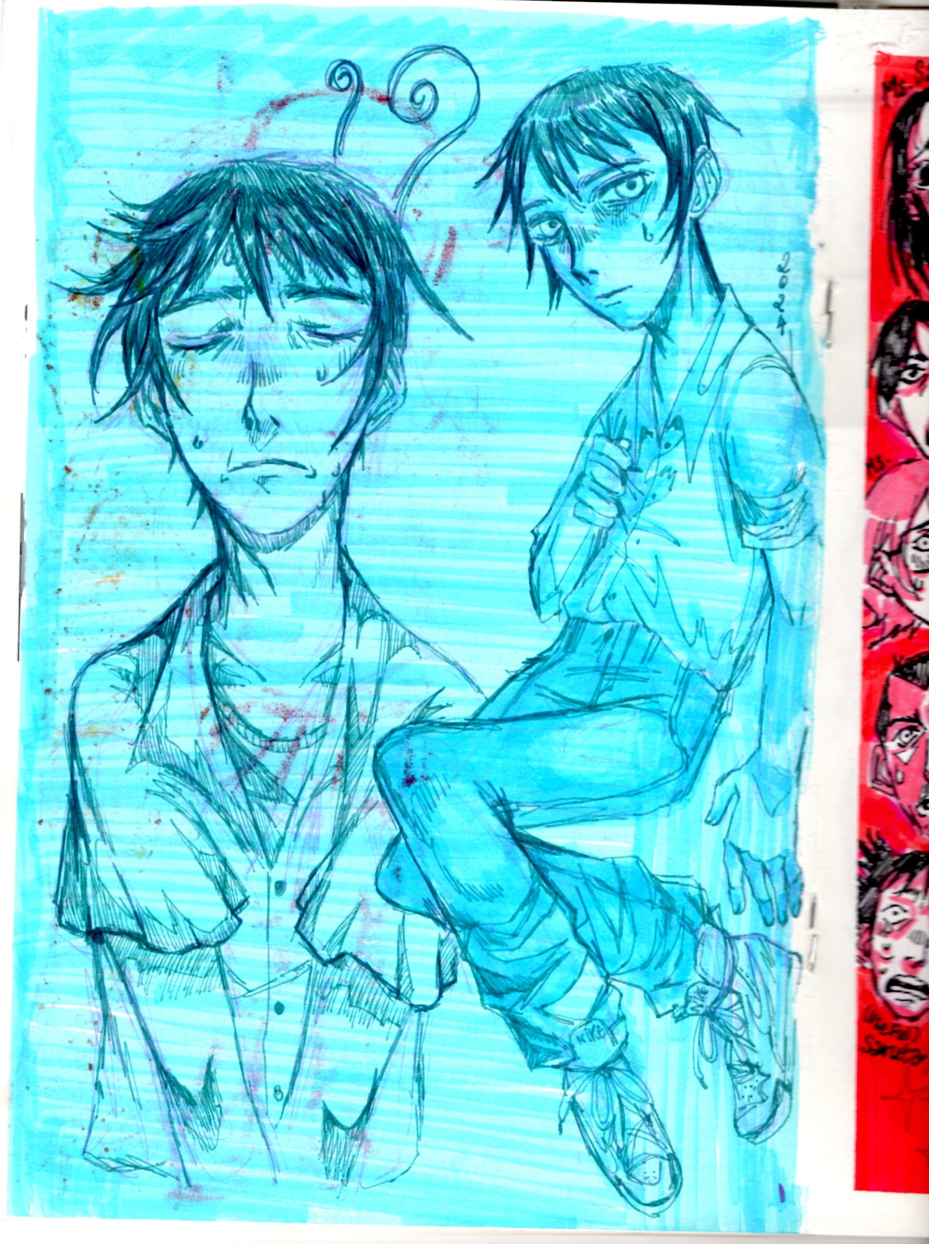 This guy kinda lookss like Shinji, now that I take another fresh new look at him... XD I guess that young men with short brown hair, white button up shirt + sneakers and black trousers just remimd people of Shinji !